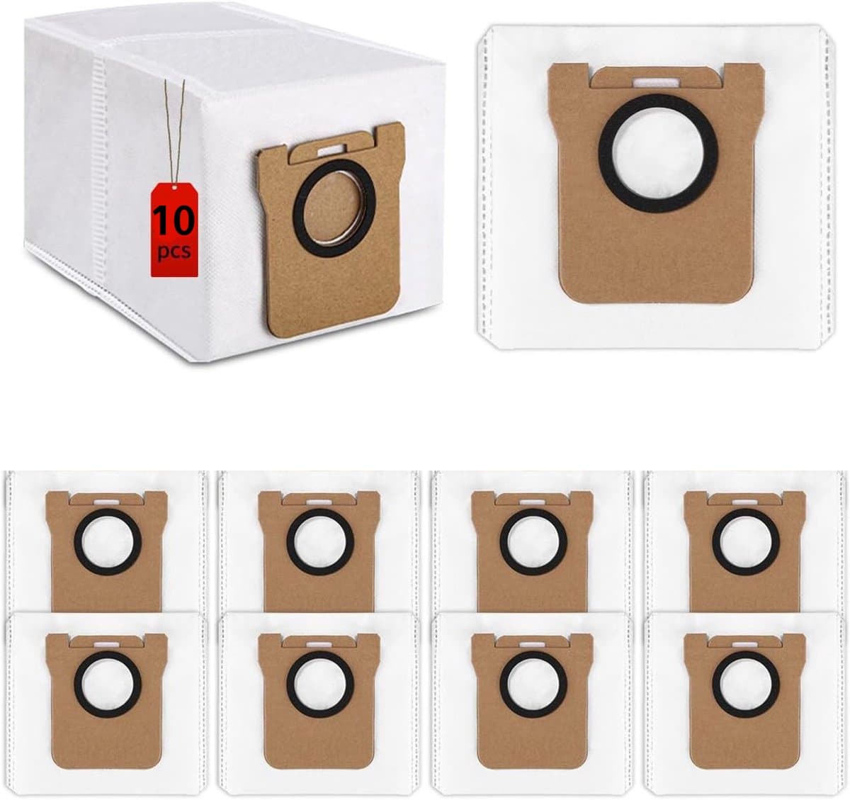10 stuks stofzakken accessoires gescht voor Dreame L10s Ultra / L10 Ultra/L20 Ultra/Xiaomi X10+, 2,5 l grote capaciteit — afbeelding 1