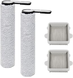 4 stuks Borstelrol accessoires geschikt voor Roborock F25, F25 ACE, F25 RT, F25 LT, F25 ALT, F25 GT, F25 XT, F25 ACE Combo, F25 Combo nat- en droogzuiger - reserveonderdelen - 2 borstelrollen + 2 HEPA-filters — thumbnail 1