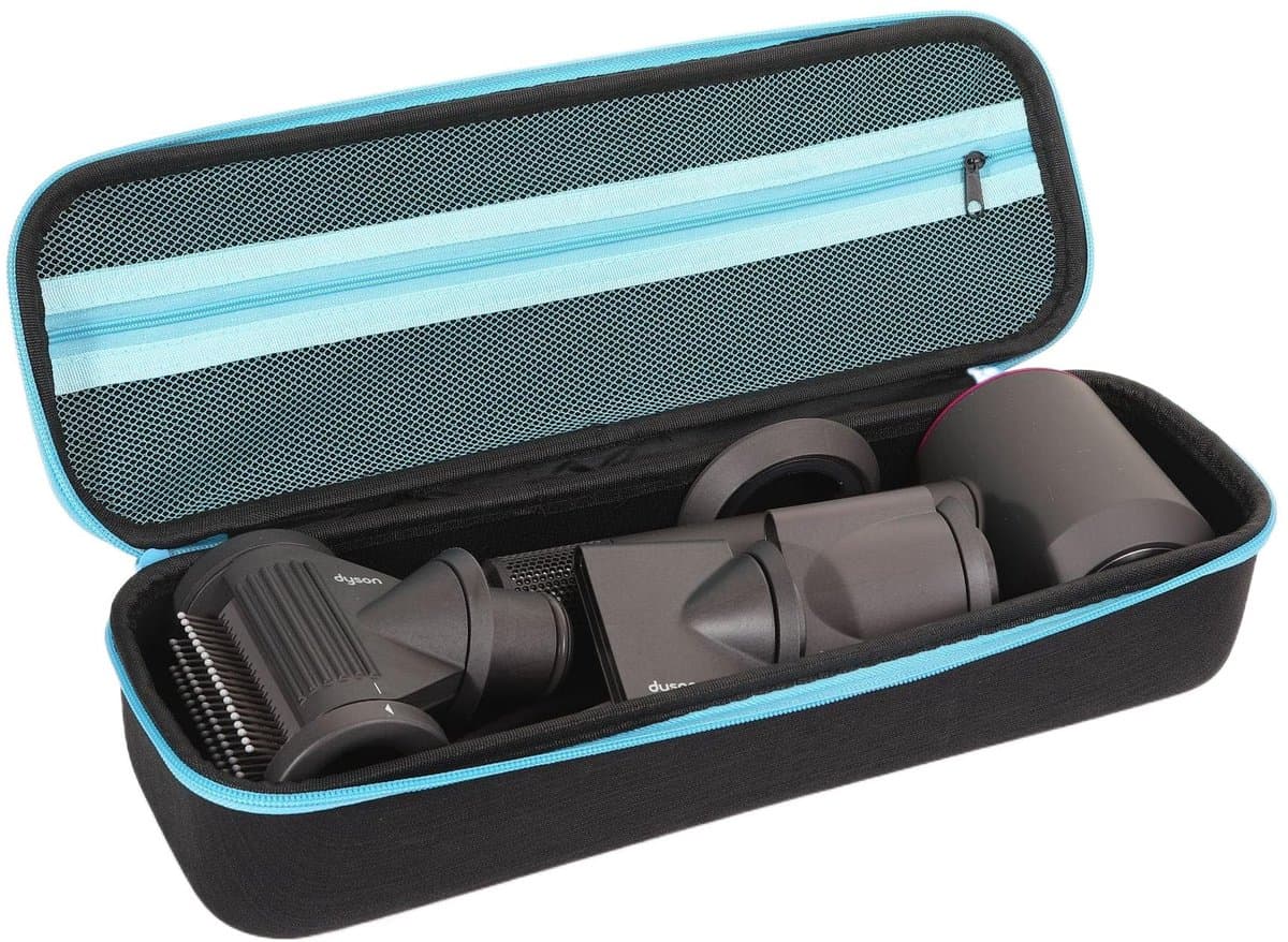 Draagtas / Reistas / Opbergtas / Beschermhoes Geschikt voor Dyson Föhn & Opzetstukken - Lege Tas-Zwart en blauw-Belle's product — afbeelding 1