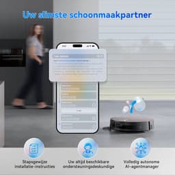 ECOVACS DEEBOT X11 PRO OMNI Robotstofzuiger – 19.500 Pa – PowerBoost snelladen–OZMO roller dweil –ZeroTangle 3.0 anti-haarwikkel –AI vlekdetectie 2.0 – OMNI 2.0 station Zelfreinigend – TruePass 4WD klim– voor harde vloeren en tapijt-Zwart — thumbnail 4