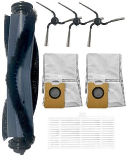8-delige vervangende accessoirekit — Compatibel Geschikt voor Eufy C10 robotstofzuiger (accessoireset), inclusief: 1 rolborstel, 2 HEPA-filters, 3 zijborstels, 2 stofzakken — thumbnail 1
