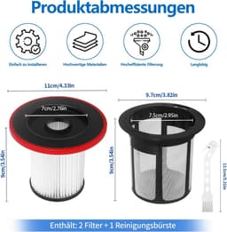 Filter - 2 Stuks Geschikt voor Bosch Unlimited Serie 6 Accustofzuiger - Stofzuiger onderhoud en reinigings accessoires - Stofzuigerfilter - hepa filter - stofzuigerfilter - Vervangingsfilter - Stofzuiger Onderdeel — thumbnail 2