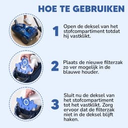 StrongFlow Stofzuigerzak 10x - Geschikt voor Miele Complete C3 / C2 - Hyclean 3d efficiency GN - Incl. 2 Filters - Cat and Dog — thumbnail 5