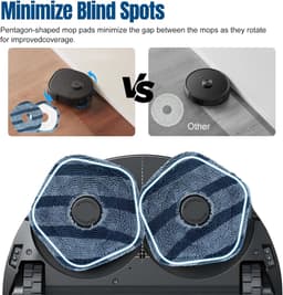 4 stuks herbruikbare moppads, geschikt voor Eufy omni C20 robotstofzuigers - Vervangende wasbare dweil - Moppads - Accessoires voor robotstofzuigers — thumbnail 5