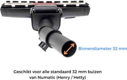 Kleanburg® - Geschikt voor Numatic - Combizuigmond met Parkeerhaak - Henry - Hetty - Hipro 601729 — thumbnail 2