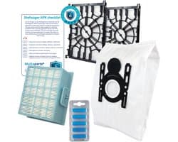 Multaparts® stofzuiger-APK set Siemens Z4 | Complete onderhoudsset met stofzuigerzakken (10 x), motorfilter (2 x), HEPA filter, geursticks (5 x), APK-checklist & APK-sticker | Maak je stofzuiger weer als nieuw