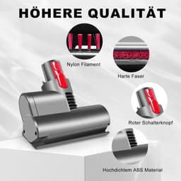 Geschikt voor Dyson V7/V8/V10/V11/V15 - Mini-turbine-mondstuk - Stofzuiger Accessoire - Quick Release borstelrol Geschikt voor matras - bank - autostoel - vermindert stof en allergenen — thumbnail 3