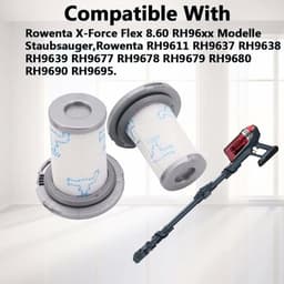 Filter - geschikt voor Rowenta X-Force Flex 8.60 RH96xxx-modellen - filter geschikt voor Rowenta ZR009006 - geschikt voor Rowenta X-Force Flex 8.60 - RH9611 RH9637 RH9638 RH9639 RH9677 RH9678 RH9679 RH9680 RH9690 RH9695 — thumbnail 3