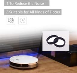 4 stuks wielbanden - Geschikt voor Roborock, IRobot Roomba - Onderdelen voor robotstofzuigers — thumbnail 3