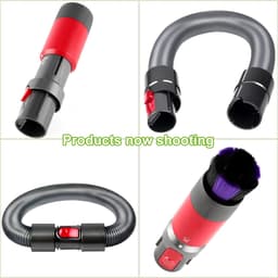 Verlengslang Geschikt voor Dyson Steelstofzuiger V15, V11, V10, V8 & V7 - Stofzuiger accessoires - Krasvrije stofborstel en Verlenging flexibele slang - Mondstuk - Stofzuigeraccessoires - Grijs — thumbnail 3