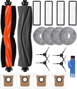PolkaHome® accessoireset geschikt voor Xiaomi X20+ / Dreame L10s Ultra / L10 Ultra / L10 Prime robotstofzuiger – 2 hoofdborstels, 4 filters, 4 dweilpads, 4 zijborstels, 4 stofzakken, 1 reinigingsborstel, reserveonderdelen — thumbnail 1