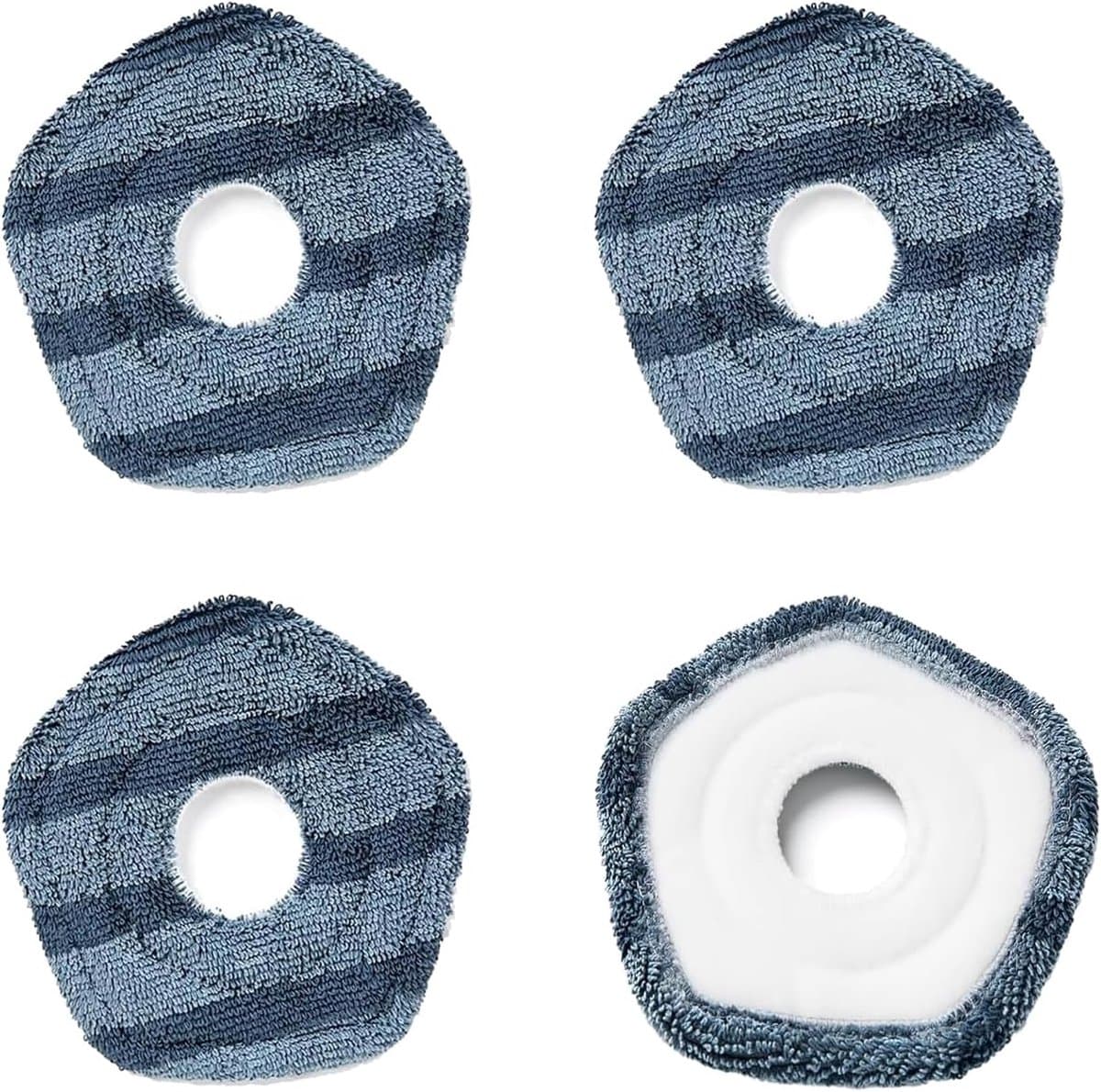 4 Stuks Mop Pads geschikt voor Eufy X10 Pro Omni en Eufy X9 Pro Robot Stofzuigers - Wasbaar en Herbruikbare Zachte Dweilen Pad Vervanging Accessoires — afbeelding 1