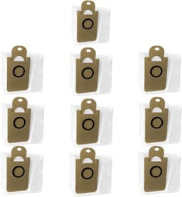 10 stuks vervangende stofzakken - Geschikt voor de Prosangnik M7pro veegrobot - Lubluelu SL60D /S9/V980 accessoires - Gebruiksvriendelijk - Grote opbergruimte - Stofzuigeraccessoires - Wit, houtkleur — thumbnail 1
