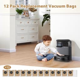 12 stuks stofzakken voor Eufy Omni C20 stofzuiger, reserveaccessoirezak, grote capaciteit — thumbnail 3