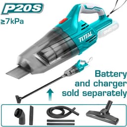 Total Tools Handstofzuiger/Kruimeldief 20V - Losse body incl. 4x opzetstuk & 2x verlengstuk — thumbnail 1