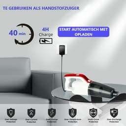 Steelstofzuiger - steelstofzuiger draadloos - 4 in 1 steelstofzuiger - Wit — thumbnail 5