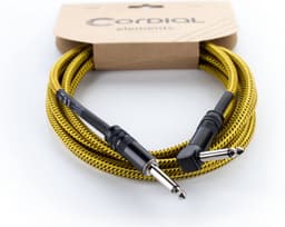 Cordial EL PP TWEED YE Elements Instrumentenkabel 6.3 mm Jack geel — thumbnail 1