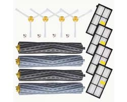 Gescht Voor iRobot 800-serie 850 860 861 866 870 880 890 900-serie 960 980 981 985 Stofzuiger Accessoire Set - Inclusief 2 Extractor Hoeken, 4 Filters, 4 Zijborstels en 4 Reinigingskoppen, Stofzuiger Accessoires