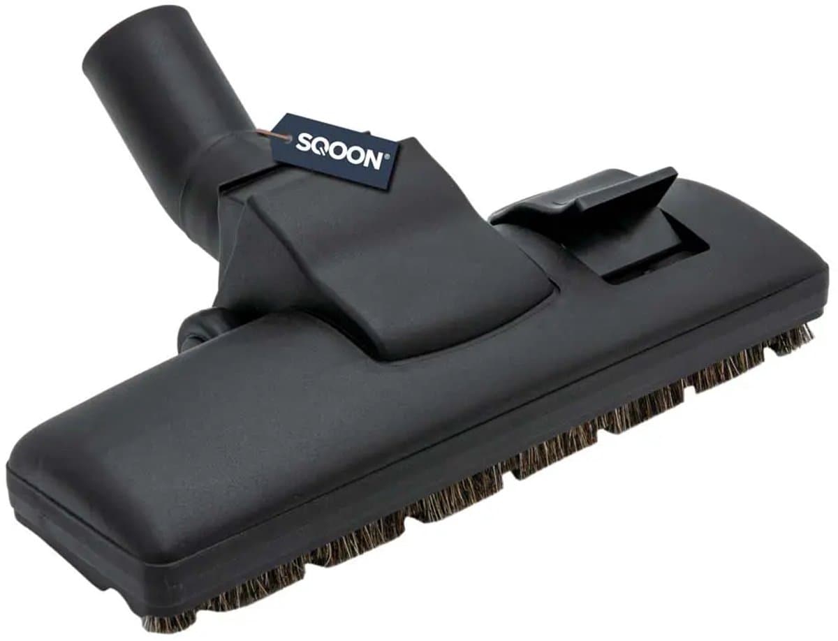 SQOON® Combi zuigmond 35 mm geschikt voor Miele, Bosch, Siemens & Panasonic - Met natuurhaar & 2 wielen - Voor harde vloeren & tapijt — afbeelding 1