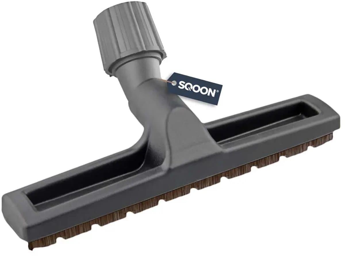SQOON® Harde vloeren zuigmond universeel - Geschikt voor 30-37 mm aansluiting - Extra lang natuurhaar - Met rubberen wieltjes - 1 stuk — afbeelding 1