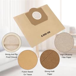 Stofzuigerzakken geschikt voor Karcher 6.959-130.0 WD3 WD3P MV3, vervangende papieren filterzakken voor nat- en droogzuigers (5 stuks) — thumbnail 2