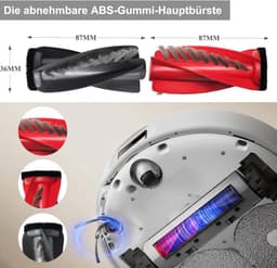 Accessoires Geschikt voor Roborock Qrevo Curv/Qrevo Curv S5X/Qrevo Edge/Qrevo Edge, S5A, JKOISL 1x Main rolborstel, 6x stofzak, 4x zijborstels, 2x filter 4x mopdoekjes — thumbnail 5