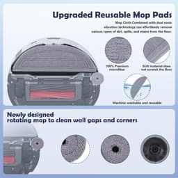 Accessoires gescht voor Roborock S8 MaxV Ultra Stofzuiger, 2 Hoofdborstels, 4 HEPA-filters, 4 Dweilen, 4 Zijdoppen, 4 Stofzakken, 4 Zijborstels, 1 Zelfreinigende Borstel, 1 Borstelset — thumbnail 5