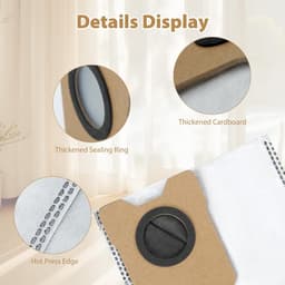 12 stuks stofzakken voor Eufy Omni C20 stofzuiger, reserveaccessoirezak, grote capaciteit — thumbnail 4