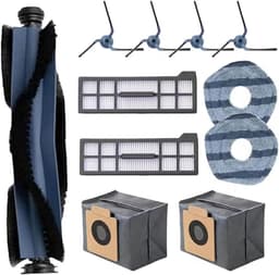 11 stuks accessoires geschikt voor Eufy X10 Pro Omni Robotstofzuiger - Stofzuiger onderdeel - 1 Hoofdborstel, 4 Zijborstels, 2 Filters, 2 Stofzakken, 2 Dweilpads — thumbnail 1