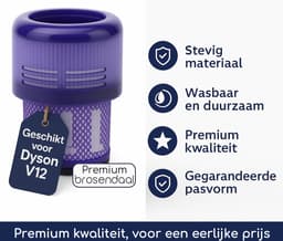 Brosendaal Filter geschikt voor Dyson V12 - Voor alle V12 modellen - SV20 | SV26 | SV30 | SV46 - Uitwasbaar en Herbruikbaar — thumbnail 3