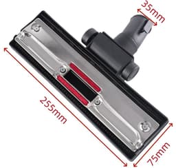 Vloerborstel - Stofzuigerborstel - vloerzuigmond - Stofzuigermondstuk - Universeel - Vloerzuigmond Stofzuigermond - 35 mm - Vervanging - Geschikt voor Bosch, Siemens, Miele, Panasonic, Rowenta, Samsung stofzuiger enz - Zwarte Metalen Onderkant — thumbnail 1