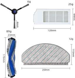 onderhoudsset robotstofzuiger - Geschikt voor ECOVACS DEEBOT N20 - N20 PLUS - N20 PRO PLUS - Vervangende onderdelen set - Stofzuiger Accessoires - met rolborstel, Zijborstels, hepa filter en Dweilpads - 13 stuks — thumbnail 2