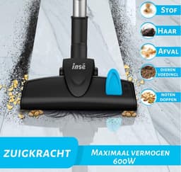 Fubzz Bedrade Stofzuiger - Handstofzuiger Met Snoer - 18Kpa 600W Krachtige Zuigkracht - Zakloze Stofzuiger - Huishoudelijke Reiniger Blauw — thumbnail 5