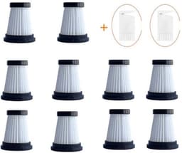 HEPA Filter - 10 Stuks - Geschikt voor Moosoo K12 K12 PRO K13 - Stofzuigerfilter - Stofzuiger Accessoires - Vervanging Filter - Voor Handheld Draadloze Stofzuiger - Met Filterborstel — thumbnail 1