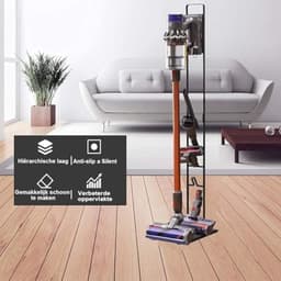 PromoHome Draadloze Stofzuigerhouder - Metalen Wandbevestiging - Universele Compatibiliteit - Ruimtebesparend Ontwerp - Zwarte Kleur — thumbnail 2