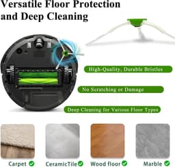 8 Stuks Zijborstel geschikt voor iRobot Roomba 'e' 'i' 'j' series - borstel vervangingsset robotstofzuiger - i2 - i3 i3+ - i4 i4+ - i6 i6+ - i7 i7+ - i7plus - i8+ - J7+ - E5 E6 E7 - Stofzuiger onderdeel - Zijborstel — thumbnail 4