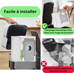 Stofzuigerzak voor iRobot Roomba j7+-j7-s9+-s9--i8+-i8-i7+-i7-i6+-i5+-i4+-i3+ stofzakken voor schone basis [Set 10] — thumbnail 4