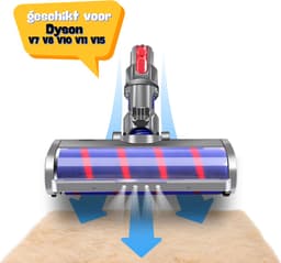 Stofzuigermond Geschikt voor Dyson V7, V8, V10, V11 en V15 – Zuigmond voor Stofzuiger – Wasbare Borstel Mondstuk – Hoogwaardige Kwaliteit — thumbnail 1