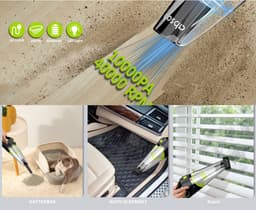 Luxe Kruimeldief – Snoerloos – Best Verkocht – Handstofzuiger – Vacuum Cleaner – 6000mAh – HEPA Filter – 10000PA – Lichtgewicht – Zwart — thumbnail 5