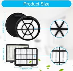 HEPA-filter voor Bosch BBZ152EF Serie BGC05 BGS05 BGC05A220A BGC05A320 BGC05A322 BGC05AAA1 BGC05AAA2 BGS05X240 Vervangende Onderdelen voor Amazon Basics Stofzuiger VCS35B15KC-70 Accessoires — thumbnail 2