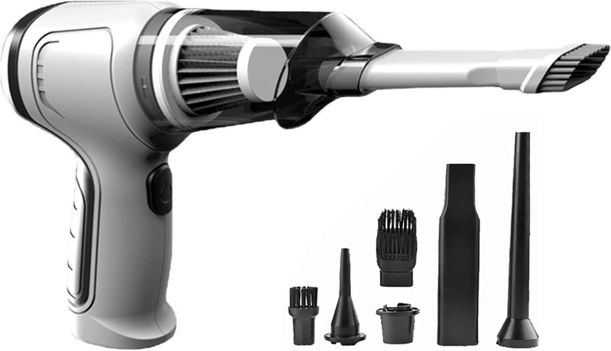 Auto-Stofzuiger DC 7.4V 120W Sterke Zuigkracht en Laag Geluidsniveau - Draagbare Pet Hair Stofzuiger voor Car Home Office . — afbeelding 1