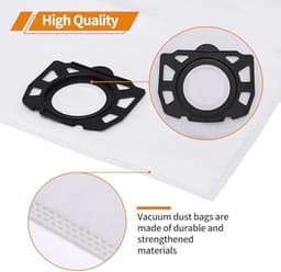 hoge kwaliteit 10 Stofzuigerzakken geschikt voor Kärcher WD3 WD2 Plus KFI 357 WD3S SE4001 SE4002 KWD1 KWD2 KWD3 2.863-314.0 WD4, WD5, WD6, MV4, MV5, MV6 — thumbnail 5