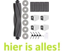 GROOT KIT met onderdelen compatibel met Dreame X40 - mop dweilen filters borstels zakken - Hoogwaardige vervanging voor: Dreame X40 - Accessoires - reserveonderdelen - 20 onderdelen - hier is alles!