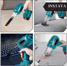 Instava - Accu Auto Stofzuiger zonder Accu - Geschikt voor Makita 18v Accu - Handstofzuiger Draadloos - Autostofzuiger - Kruimeldief - Mini Stofzuiger — thumbnail 4
