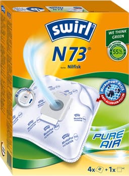Swirl N72 N73 stofzuigerzakken - 4 stuks + 1 filter - Geschikt voor Niflisk GM200 series - GM300 series - GM400 series - GM500 King series — thumbnail 2