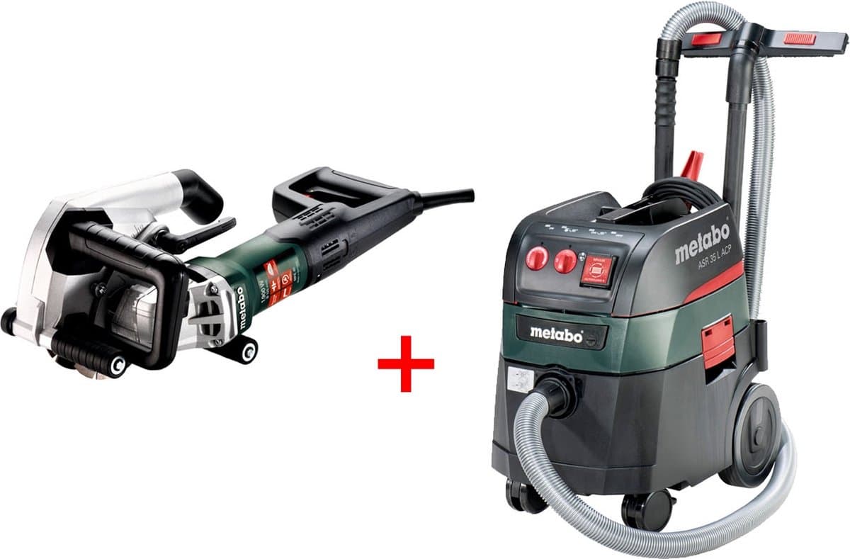 MFE 40 Muursleuffrees 1900 watt 40mm diepte met 125mm schijven + ASR 35 L ACP Bouwstofzuiger — afbeelding 1