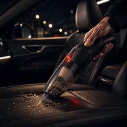SnelShoppen - Draadloze handstofzuiger 8V, oplaadbare USB stofzuiger voor auto en huis, wasbaar HEPA-filter, 1800 mAh accu, 3 accessoires voor iedere — thumbnail 5