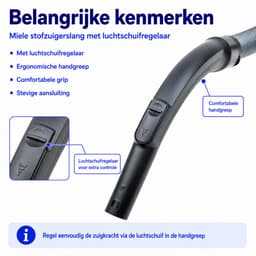 Kleanburg® Geschikt voor Miele Classic C1 en S2 Stofzuiger Onderdelen Set – Slang, Telescoopbuis & Combizuigmond — thumbnail 4