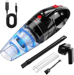 Cherrys Finds - Handstofzuiger – Handstofzuiger Draadloos - Kruimeldief - Krachtige Autostofzuiger 8000Pa – Oplaadbare Kruimeldief voor Auto, Huis en Bureau – Nat & Droog Reinigen – Met Wasbaar Filter — thumbnail 1