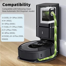 SnelShoppen - Pack van 3 Herbruikbare Stofzuigerzakken voor iRobot Roomba i & s Series, Compatibel met i3, i4, i6, i7, j7, i8, S9, Perfecte Pasvorm vo — thumbnail 2